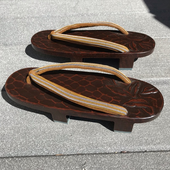 Two-tooth Geta Ladies Japanese Sandals Breathable Flip Flops Stage Show New - Picture 5 of 7